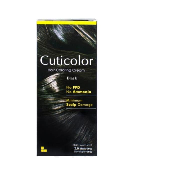 Cuticolor hair coloring cream black