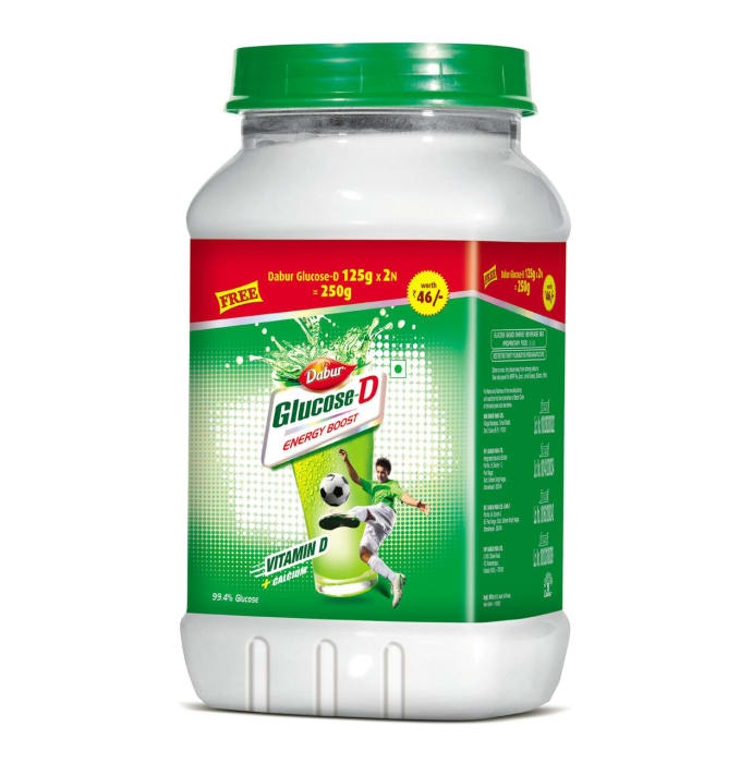 Dabur glucose d 2 kg with free dabur glucose d 125gm (pack of 2)