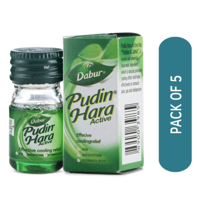 Dabur Pudin Hara Active Liquid Pack of 5
