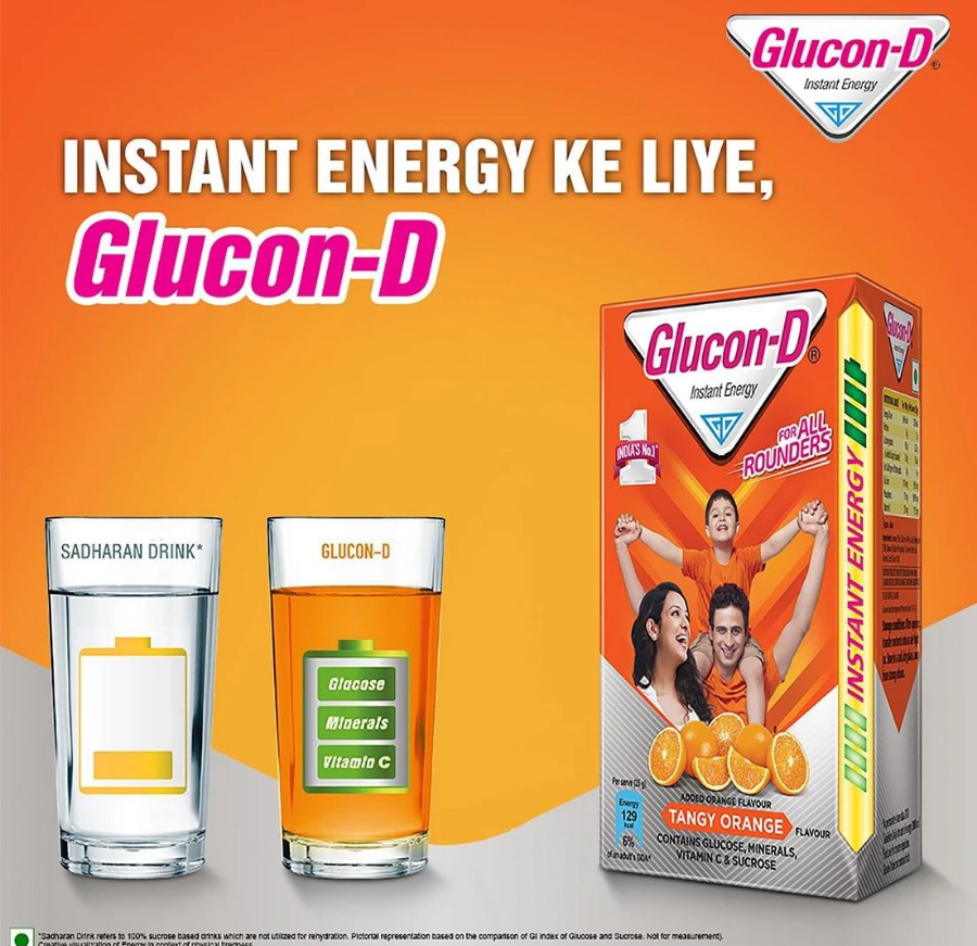 Glucon-D Instant Energy Health Drink Tangy Orange 450g