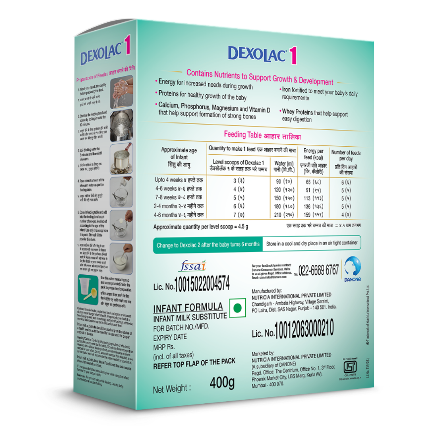 Dexolac 1 infant formula refill pack