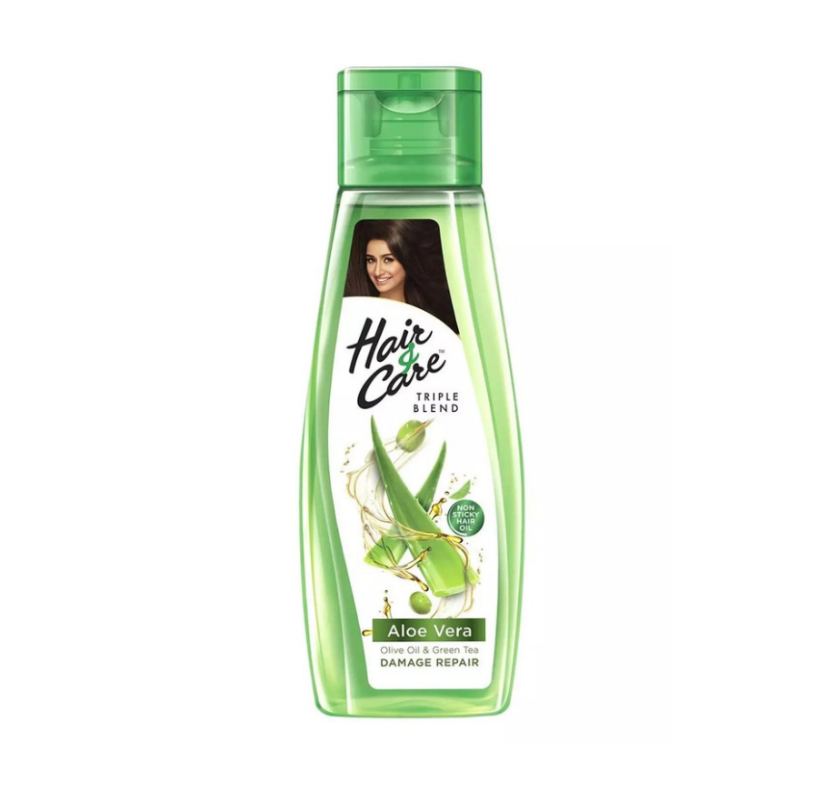 Hair & Care Triple Blend Aloe Vera Olive Oil & Green Tea Damage Repair Hair Oil with Hair & Care 100ml Hair Oil
