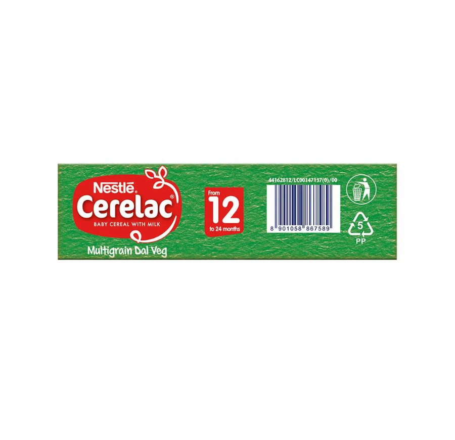 Nestle Cerelac Baby Cereal with Milk from 12 to 24 Months Multigrain Dal Veg