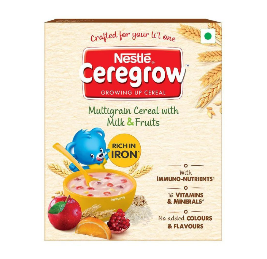 Nestle Ceregrow Multigrain Cereal with Milk & Fruits from 3 to 6 Years