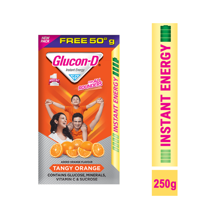 Glucon-D Instant Energy Health Drink Tangy Orange 125g