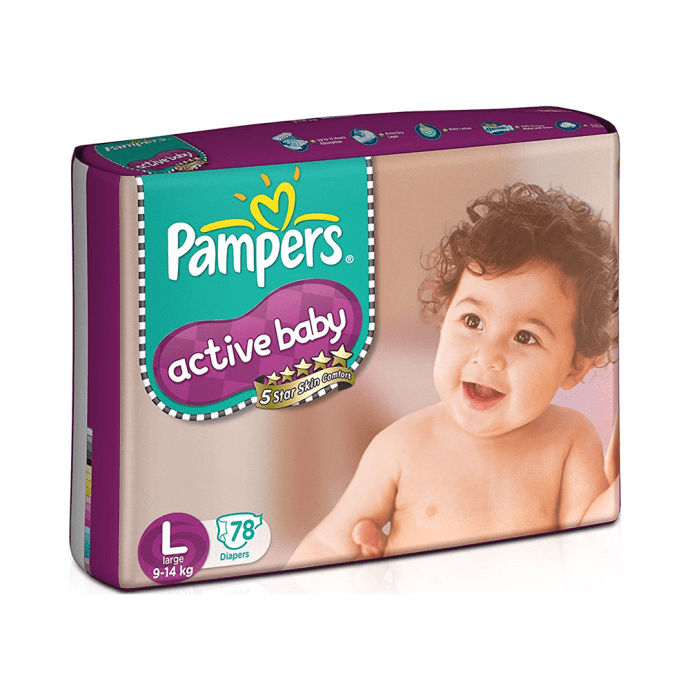 Pampers active baby diaper l