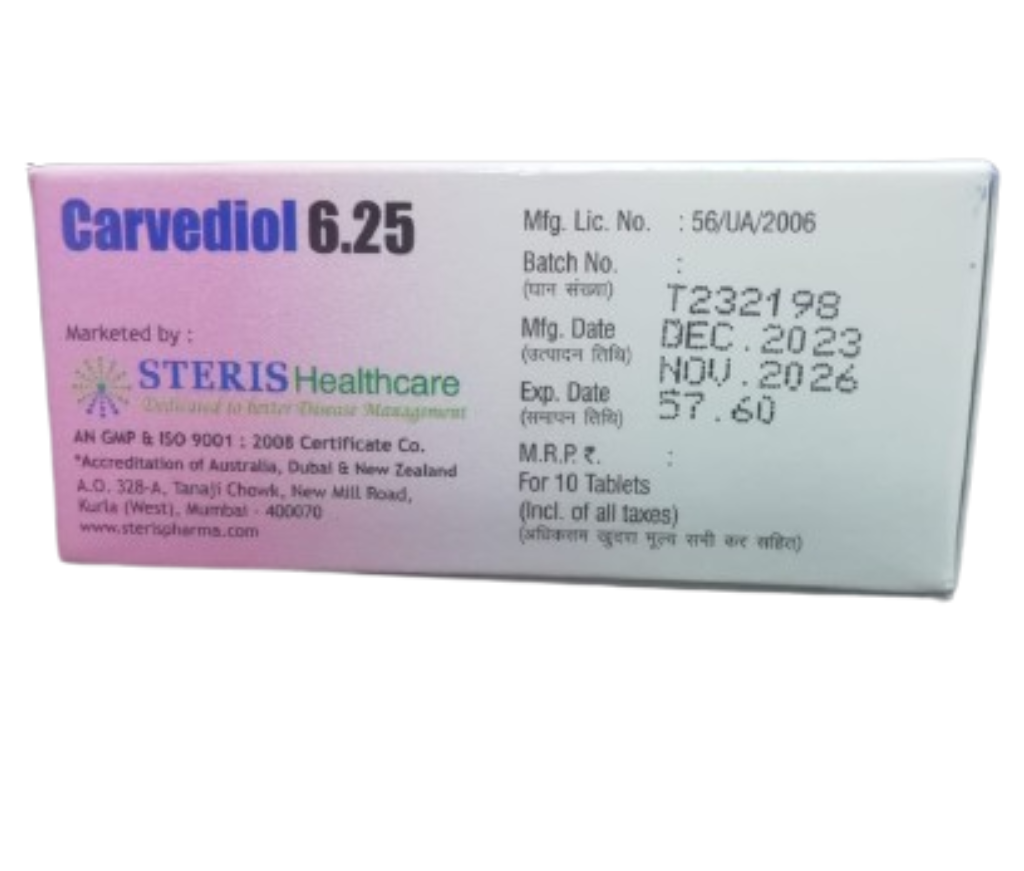 CARVEDIOL 6.25