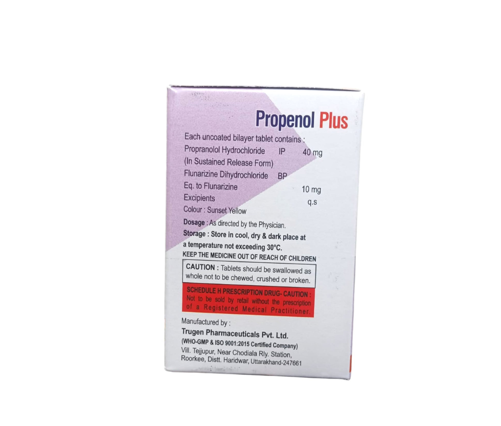 Propranolol Hydrochloride & Flunarizine tablets