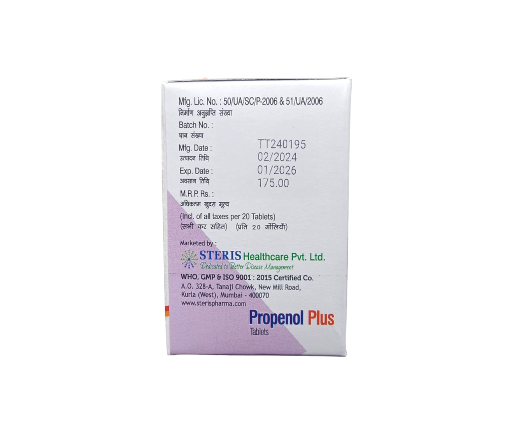 Propranolol Hydrochloride & Flunarizine tablets