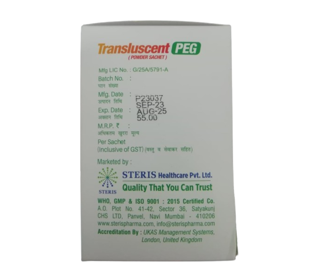 TRANSLUSCENT PEG POWDER SACHET
