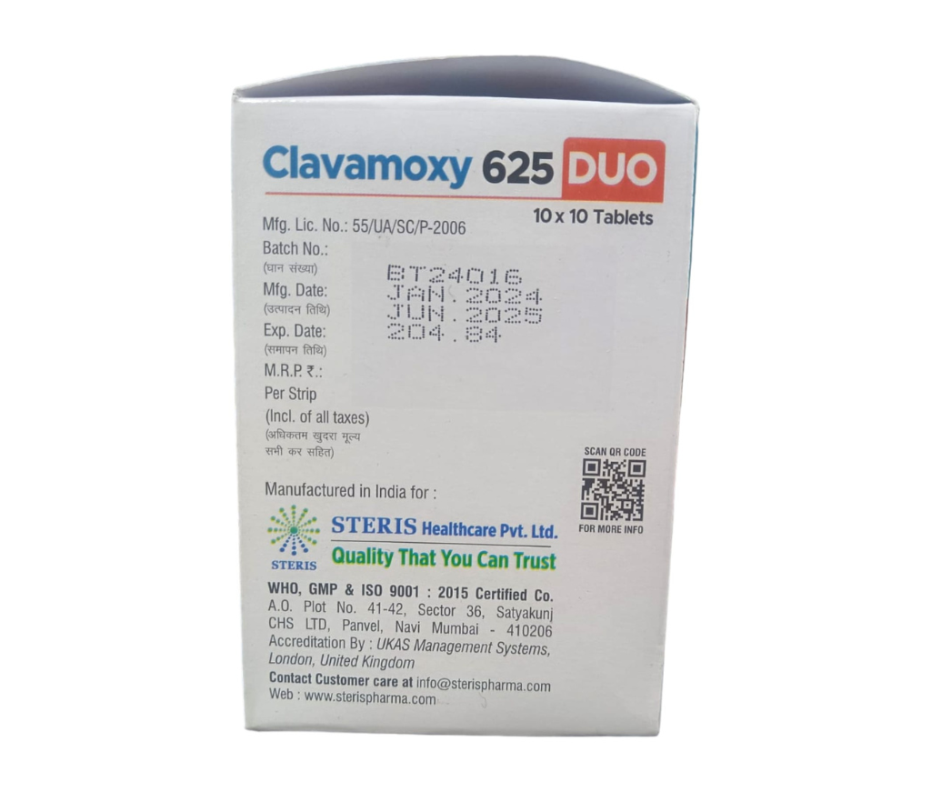CLAVAMOXY 625 DUO 10'S