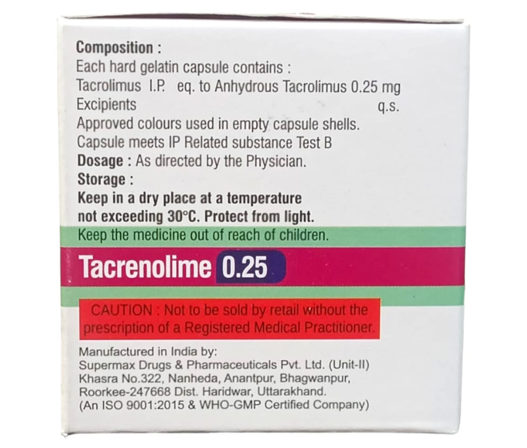 TACRENOLIME 0.25