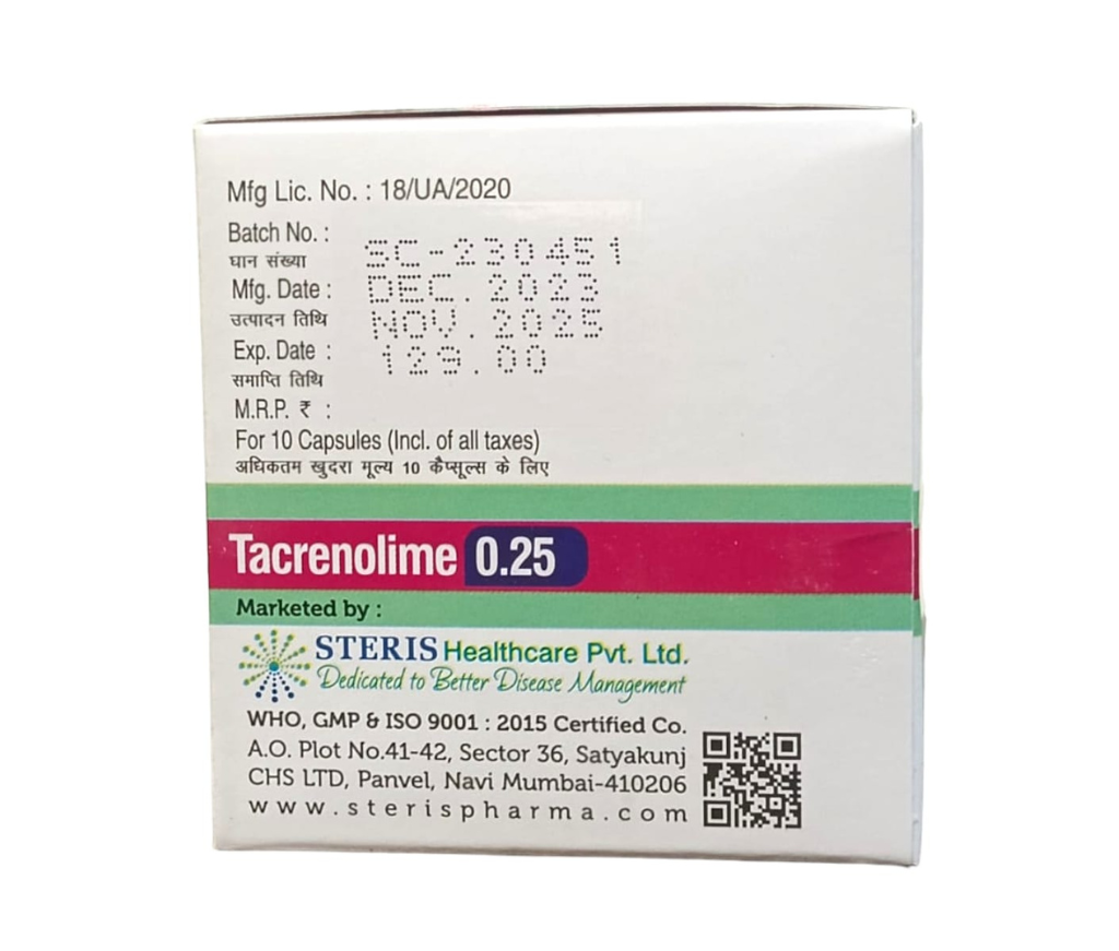 TACRENOLIME 0.25