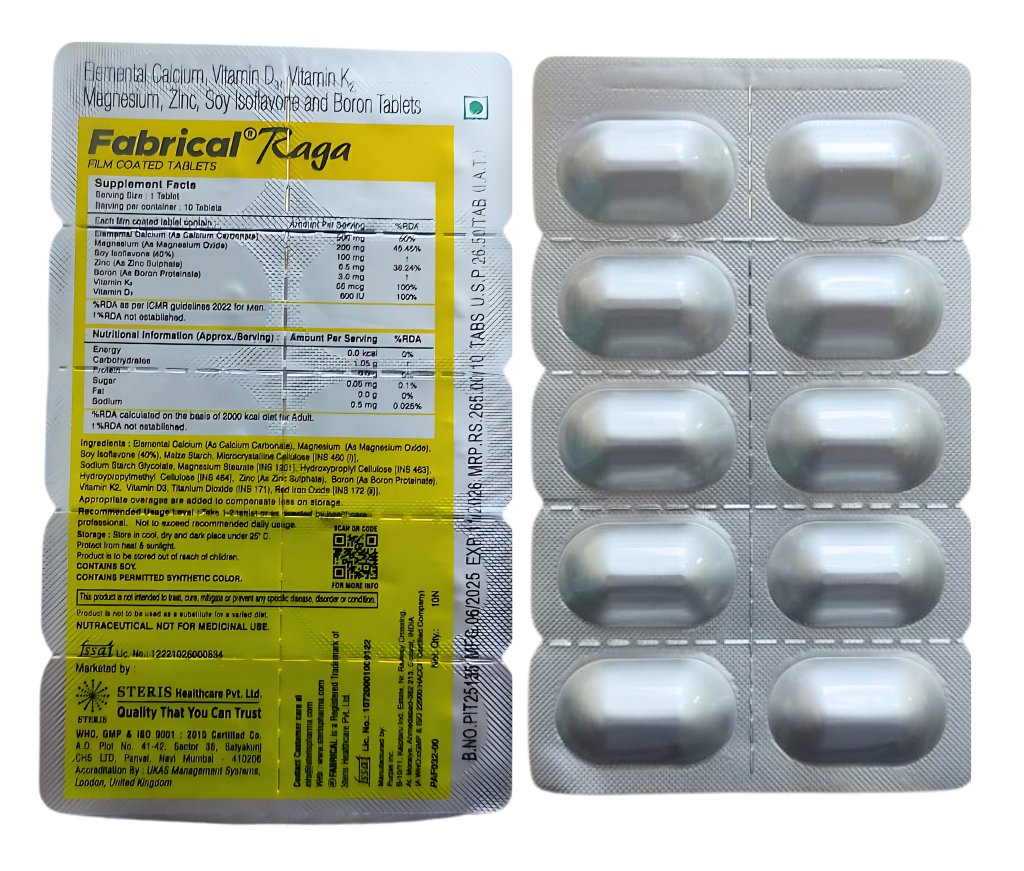 Calcium, Vitamin D3, Vitamin K2, Zinc, Soy Isoflavone and Boron Tablets