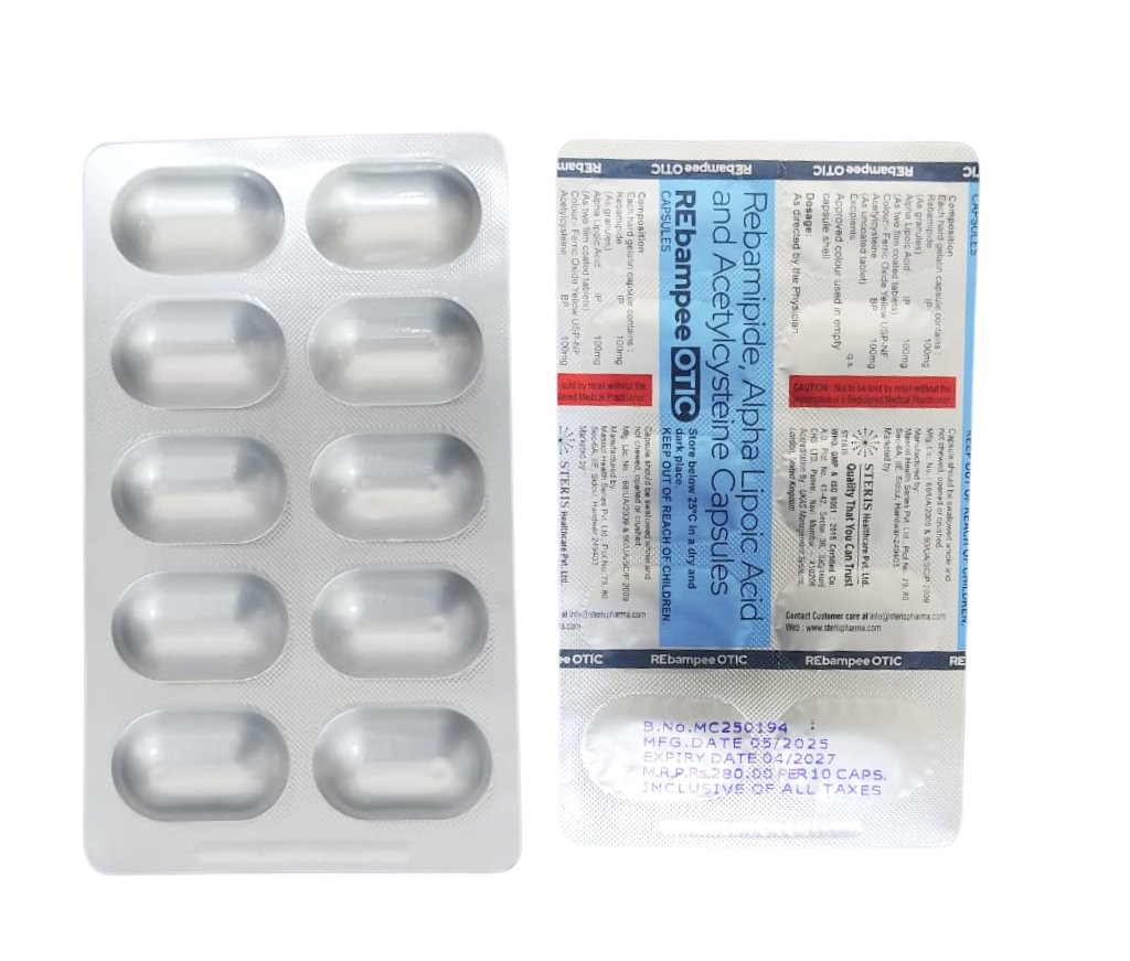 rebamipide alpha lipoic acid and acetylcysteine capsules