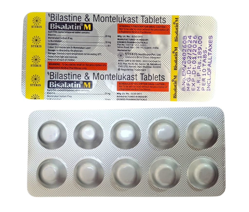 bilastine and montelukast tablet side effects
