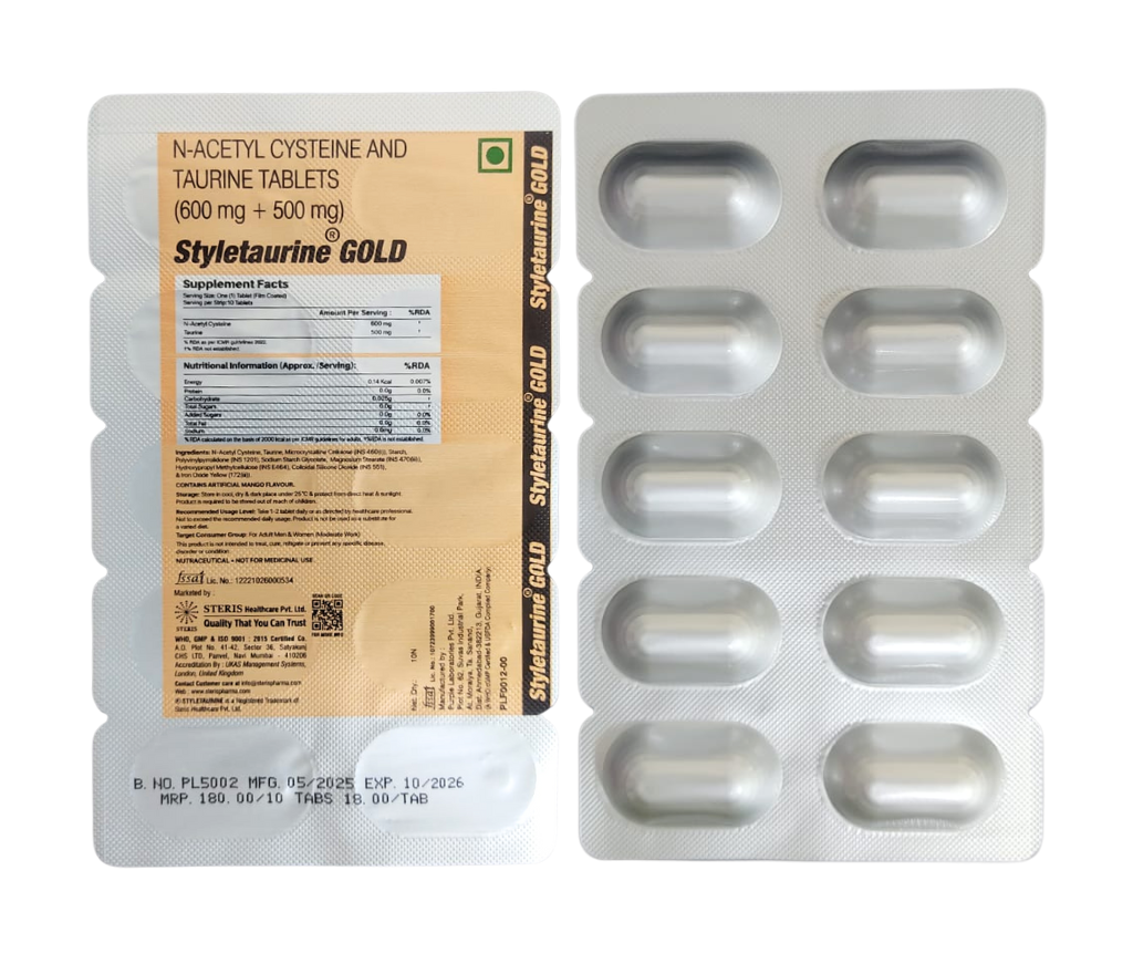 n-acetyl cysteine and taurine tablets
