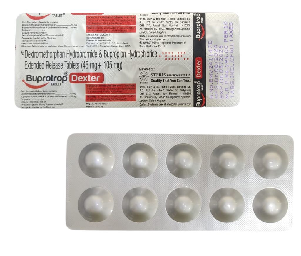 Dextromethorphan Hydrobromide and Bupropion Hydrochloride