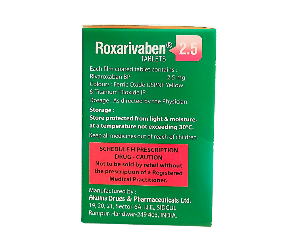 Rivaroxaban 2.5 mg tablet