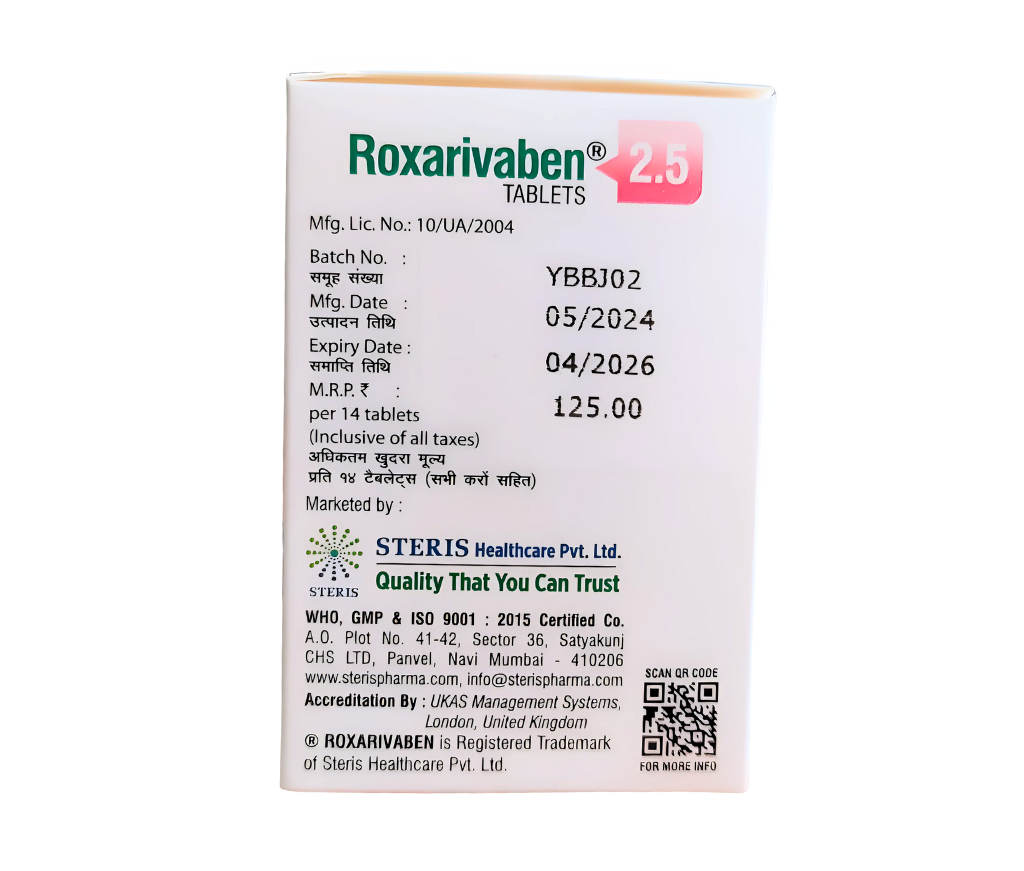Rivaroxaban 2.5 mg uses