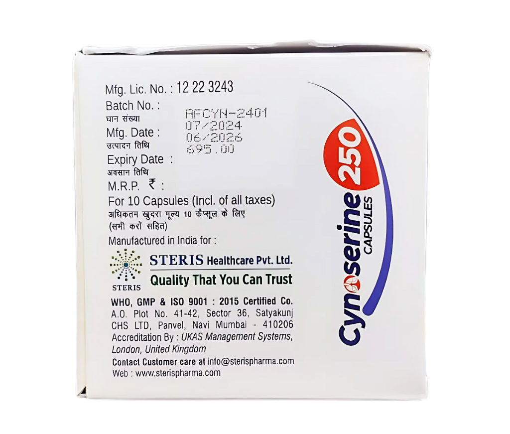 cycloserine 250 mg side effects