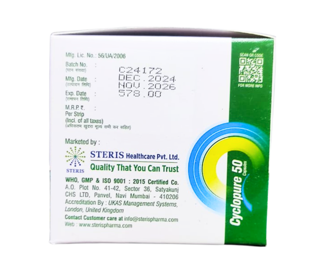 Cyclosorin 50mg uses