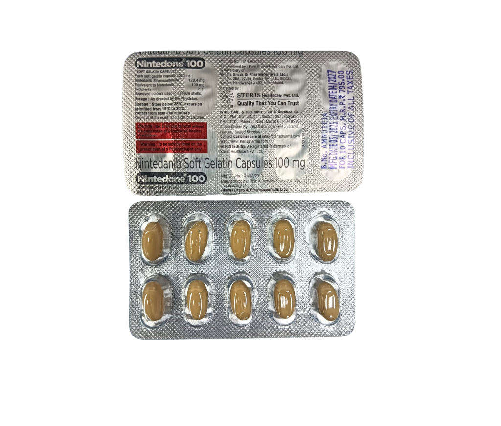 nintedanib 100 mg brands in india