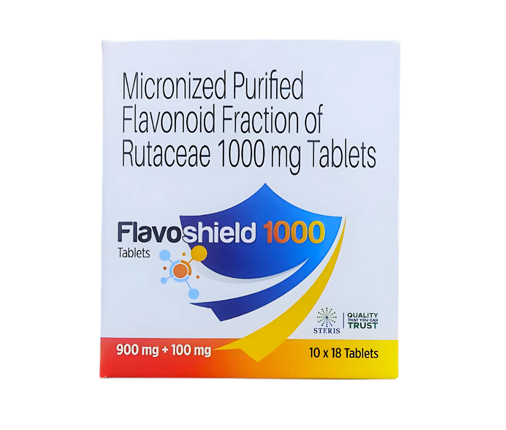 Micronized Purified Flavonoid Fraction of Rutaceae 1000 mg Tablets