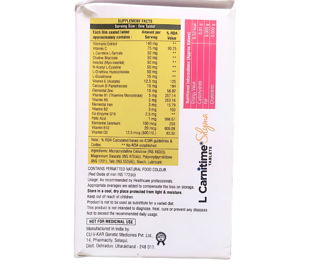 Silymarin Extract, Inositol, Amino acids, Antioxidants