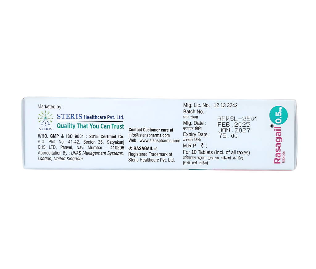 rasagiline 0.5 mg side effects