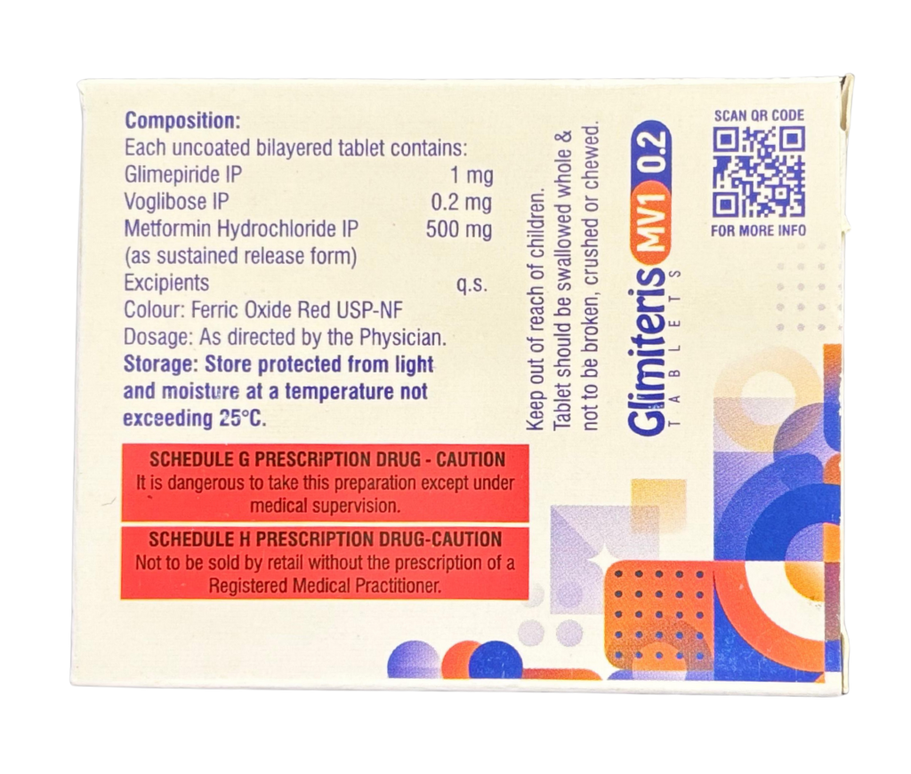 glimepiride voglibose and metformin hydrochloride sr tablets