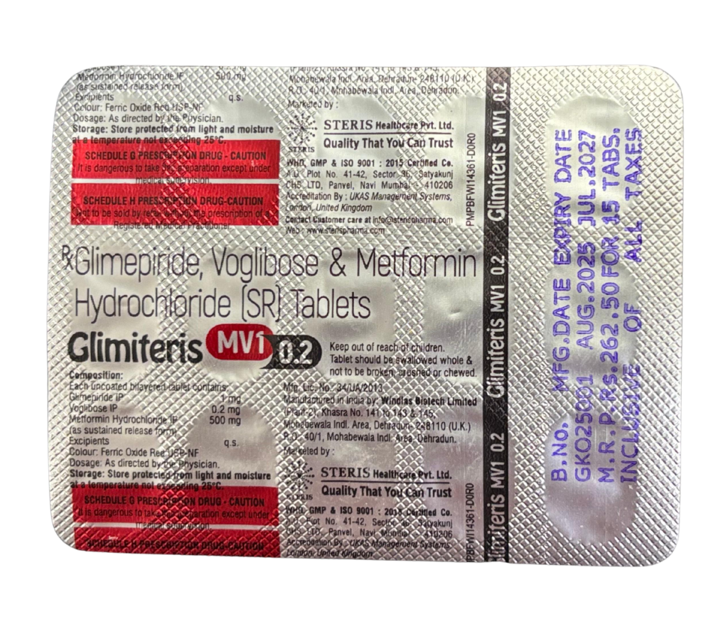 glimepiride voglibose and metformin hydrochloride