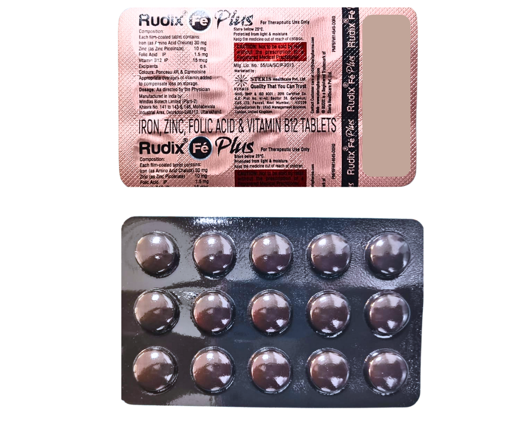 folic acid vitamin b12 zinc and iron​