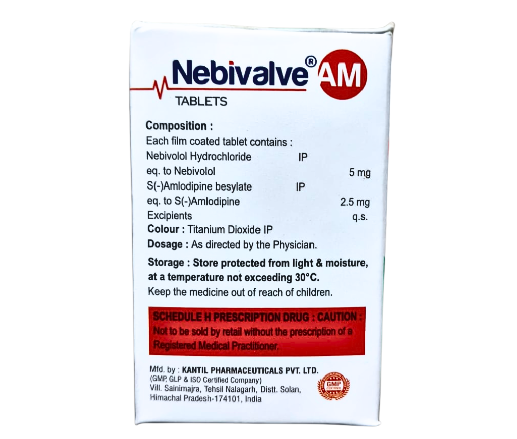 nebivolol 5 mg and amlodipine 2.5 mg