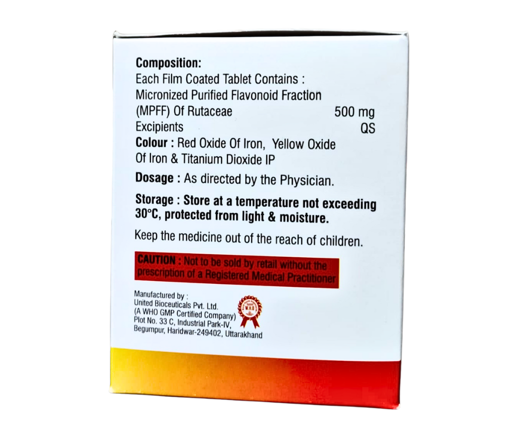 micronized purified flavonoid fraction 500 mg tablet use