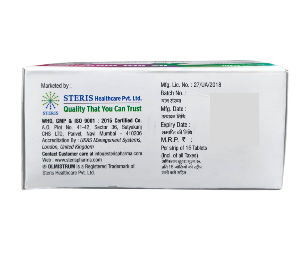 olmesartan medoxomil 20 mg cilnidipine 10 mg & chlorthalidone 12.5 mg tablet,chlorthalidone 12.5 mg + cilnidipine 10 mg + olmesartan medoxomil 20 mg,olmesartan medoxomil cilnidipine and chlorthalidone tablets,cilnidipine olmesartan medoxomil and chlorthal