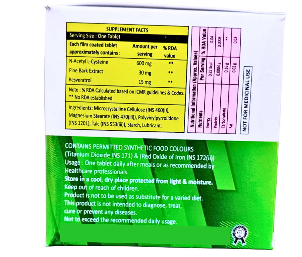 n acetyl l cysteine pine bark extract & resveratrol tablets,n-acetylcysteine pine bark extract and resveratrol tablets uses,n-acetylcysteine pine bark extract and resveratrol tablets