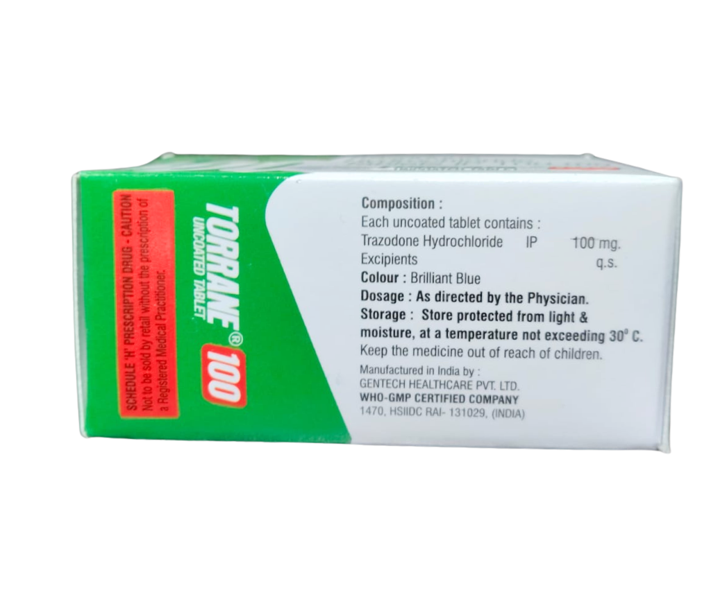 trazodone hcl 100 mg tablet