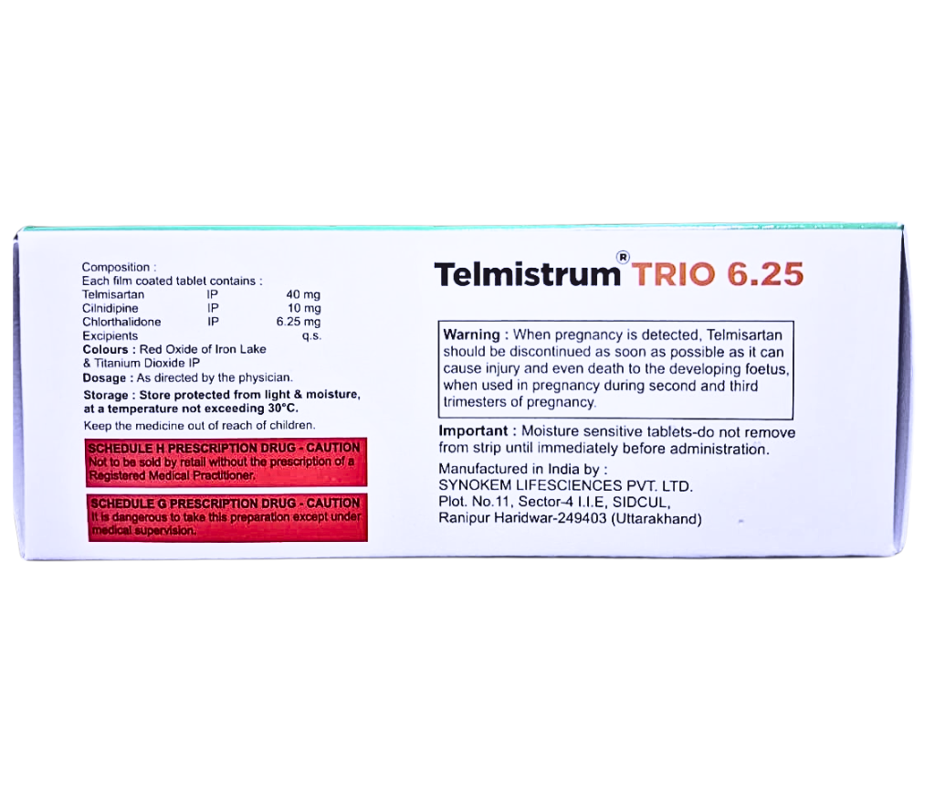 telmisartan cilnidipine and chlorthalidone tablets price