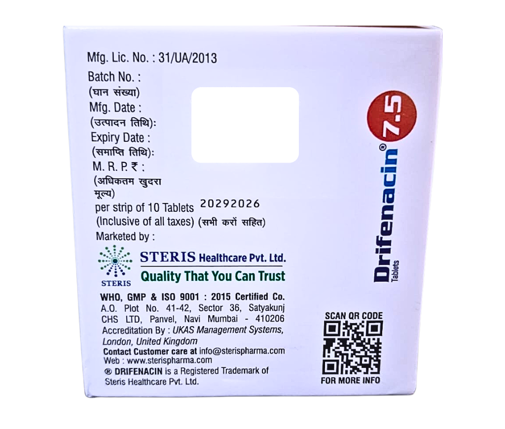 darifenacin 7.5 mg uses