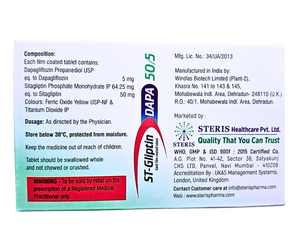 dapagliflozin 10 mg sitagliptin 50