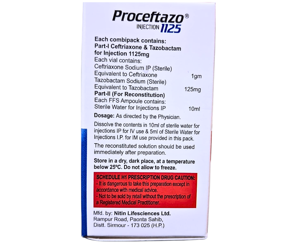 ceftriaxone and tazobactam injection dose