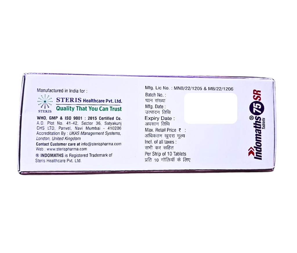 indomethacin sustained release tablets 75 mg