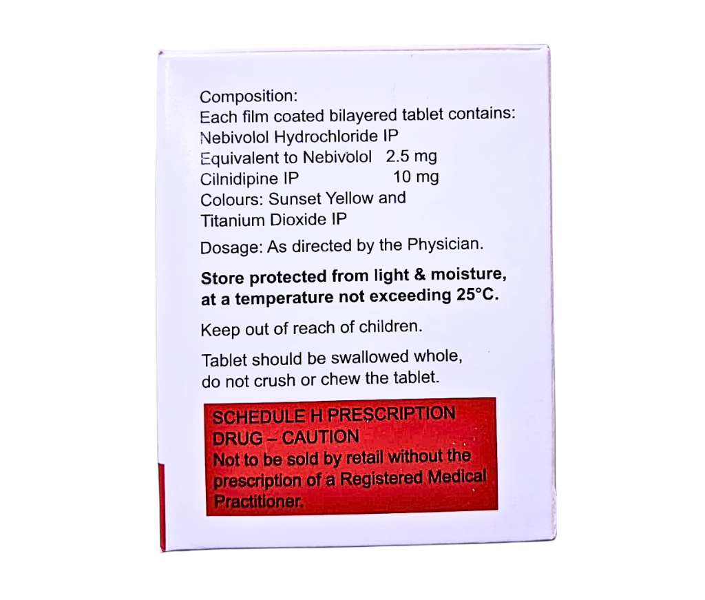 nebivolol and cilnidipine combination brands
