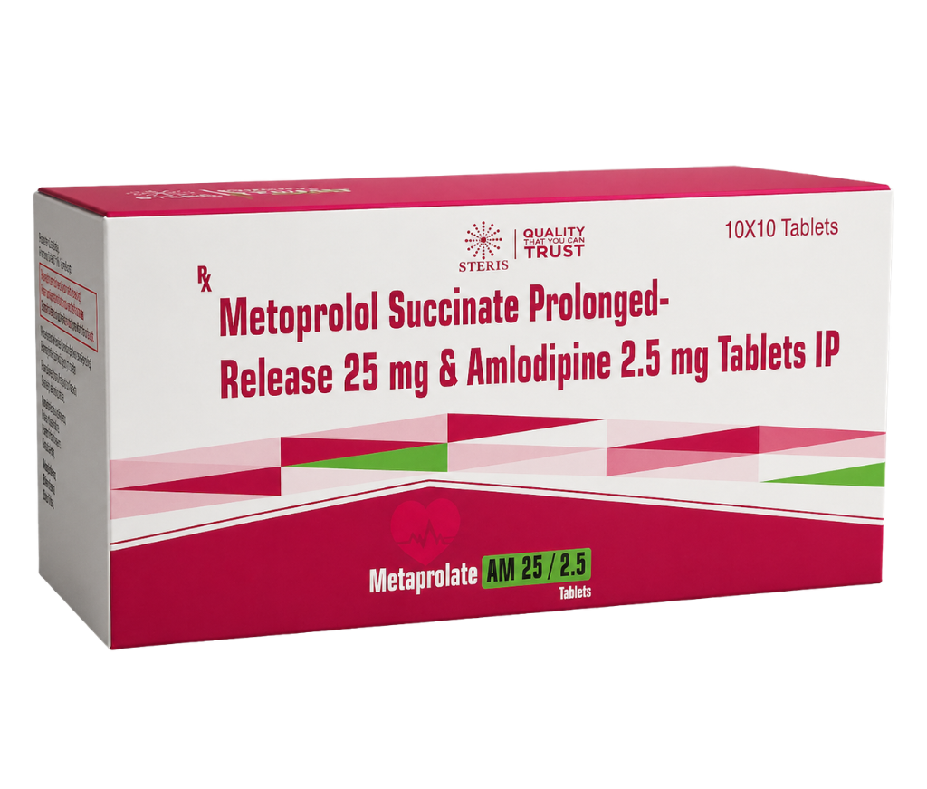 metoprolol 25 mg + amlodipine 2.5 mg tablet