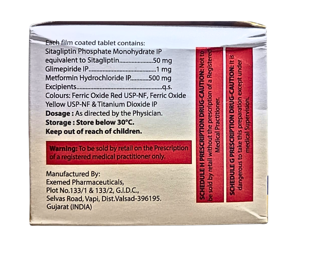 sitagliptin metformin glimepiride combination brands name