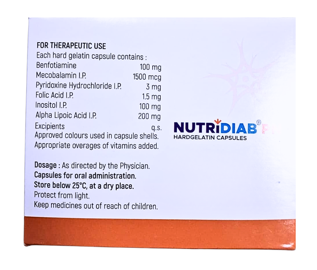 methylcobalamin benfotiamine pyridoxine hydrochloride inositol alpha lipoic acid and folic acid
