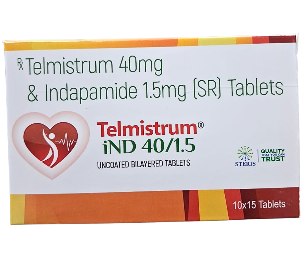 telmisartan 40 mg and indapamide 1.5 mg fixed dose combination