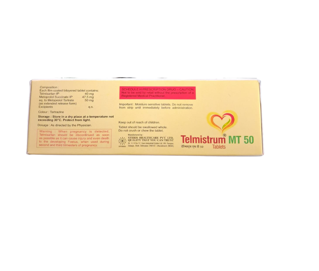 telmisartan 40 and metoprolol 50