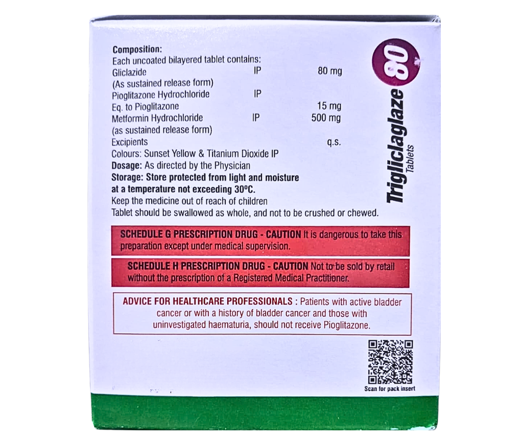 gliclazide pioglitazone metformin